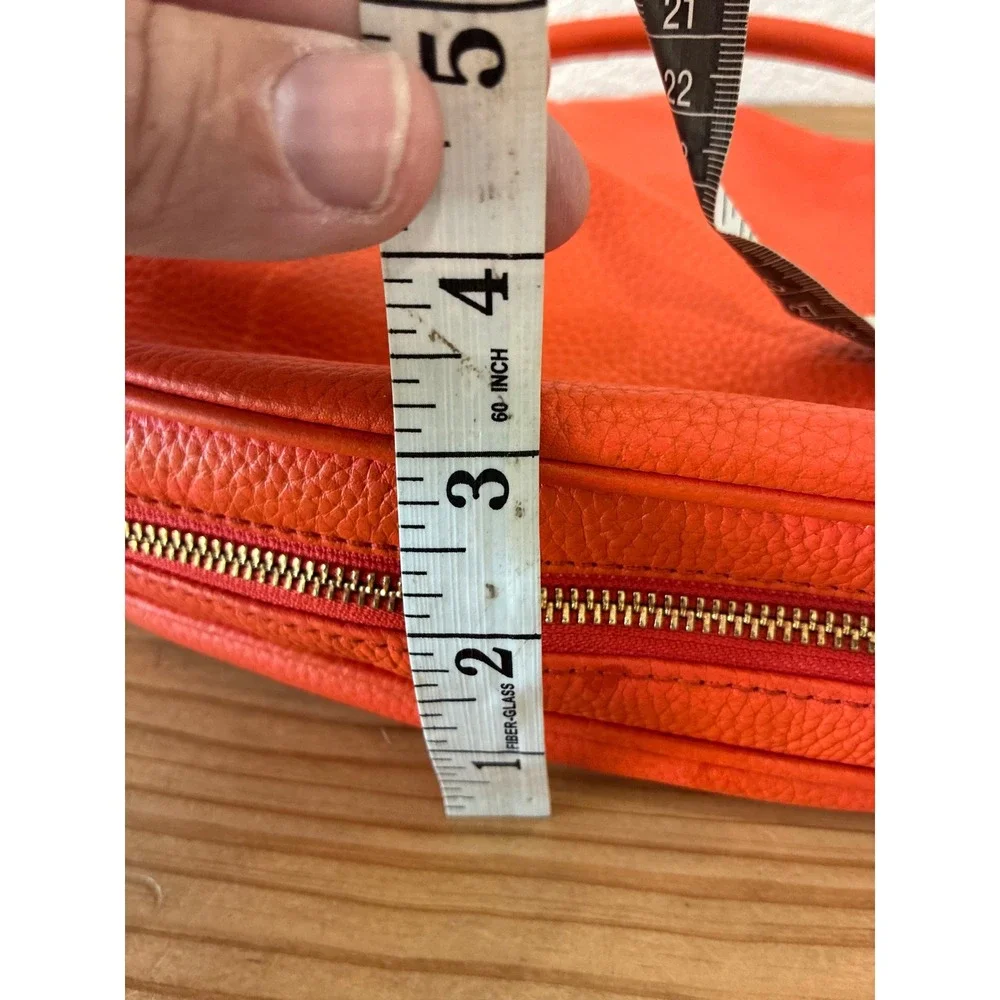 Kate Spade Orange Pebbled Leather Hobo Crossbody Bag PXRU4668